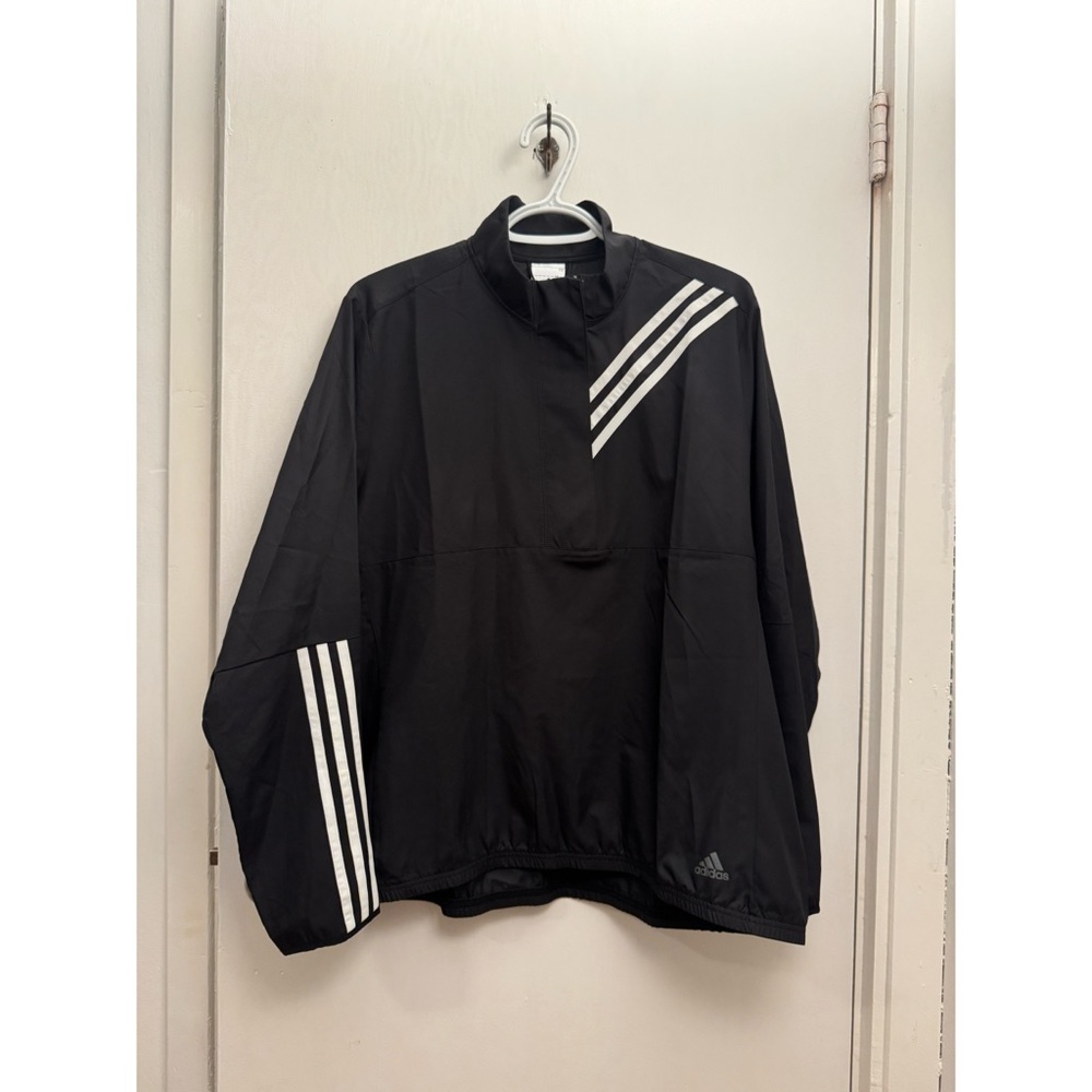 Adidas Women's Run It 3 Stripes Anorak Wind & Water Repellent Reflective Jacket